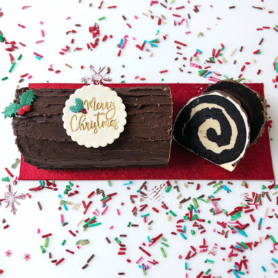 Brownie Yule Log